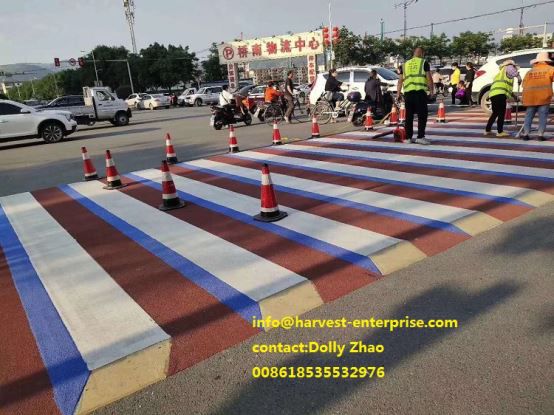 Coloured Anti-Slip Surfacing at the cross road